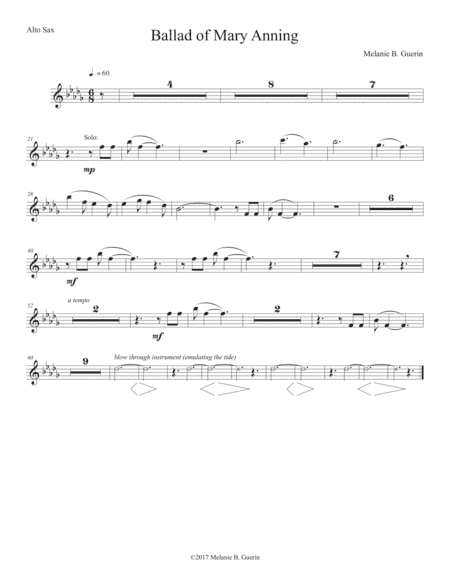 Ballad of Mary Anning- alto saxophone