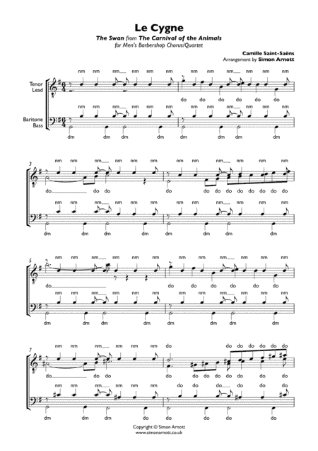 Le Cygne (The Swan - Carnival of the Animals) (arr. Simon Arnott)