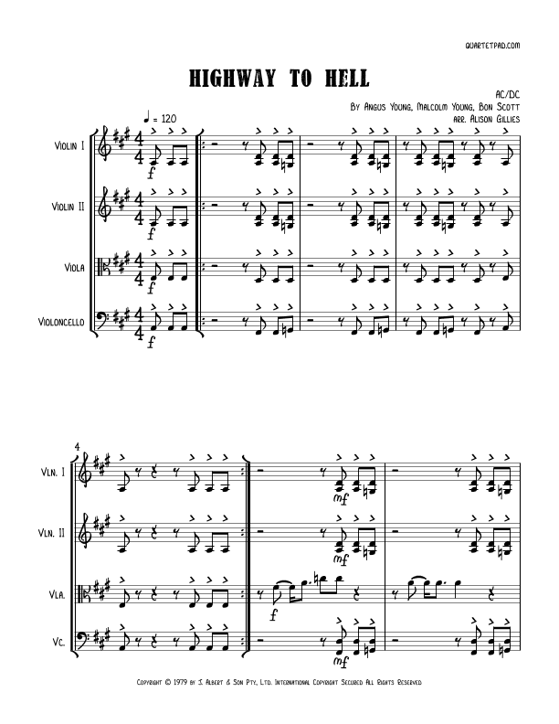 Highway To Hell (arr. Alison Gillies)
