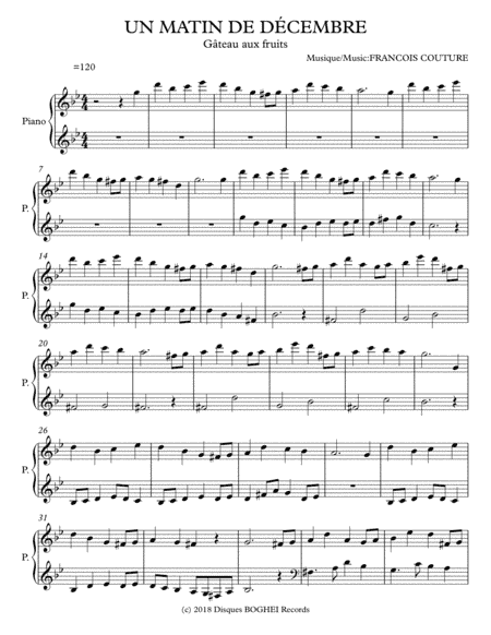 UN MATIN DE DÉCEMBRE - Gâteau aux fruits