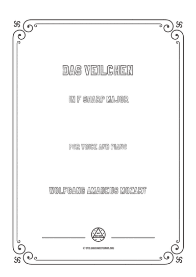 Mozart-Das Veilchen in F sharp Major,for Voice and Piano (arr. MSM)