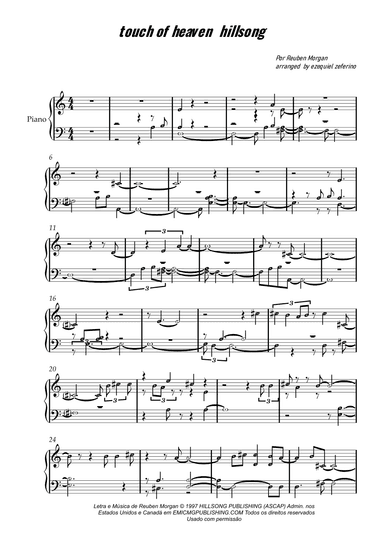 Touching Heaven, Changing Earth (arr. by ezequiel zeferino)
