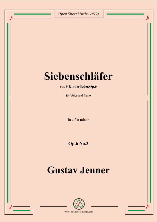 Jenner-Siebenschläfer,in e flat minor,Op.6 No.3 (arr. OSM Press)