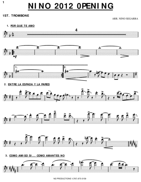 1ST TROMBONE OPENING NINO SEGARRA