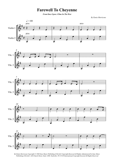 Farewell To Cheyenne (arr. Wesley S. SIlva)