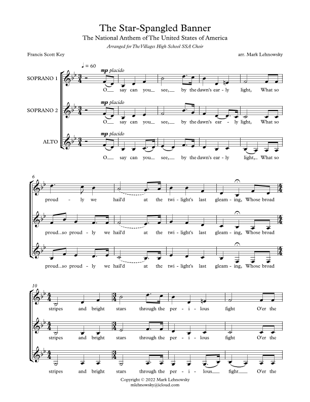 The Star-Spangled Banner (arr. Mark Lehnowsky)