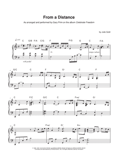 From A Distance (arr. Gary Prim)