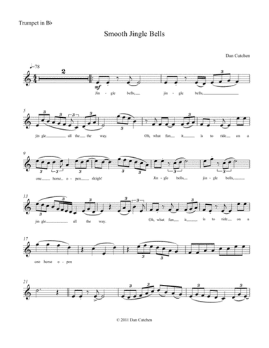 Bb Trumpet -"Smooth Jingle Bells" smooth jazz version (arr. Dan Cutchen)