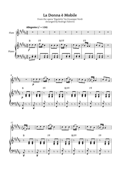 La Donna è Mobile (arr. Rodrigo Faleiros)