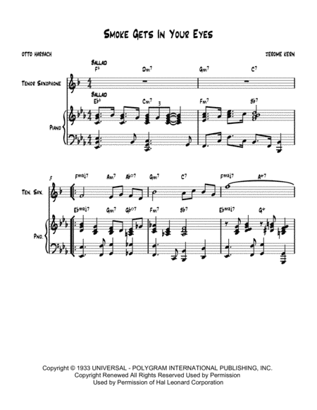 Smoke Gets In Your Eyes (arr. Nick Lacanski)