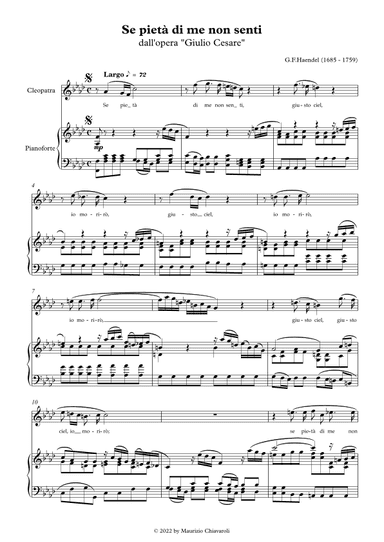 Se pietà di me non senti (arr. Maurizio Chiavaroli)