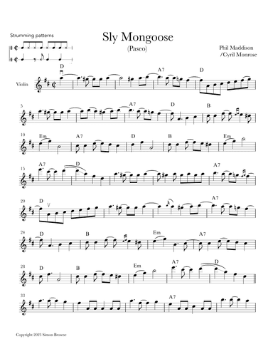 Sly Mongoose (arr. Simon Browne)