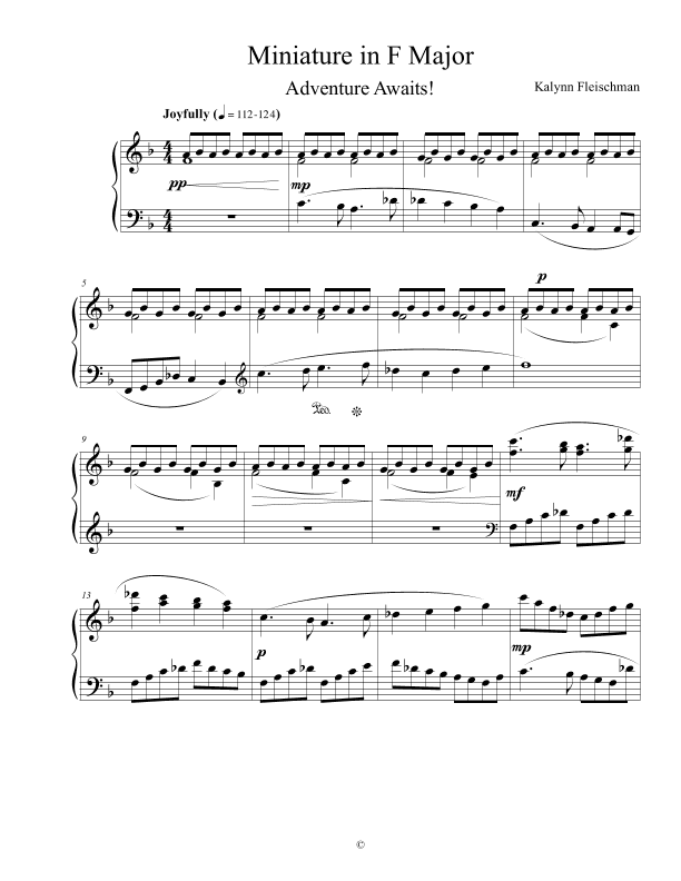 Miniature in F Major: Adventure Awaits!