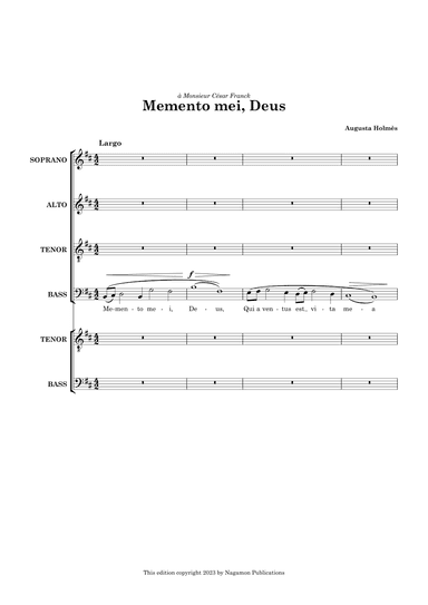 Memento mei, Deus (arr. Steven Nunes)