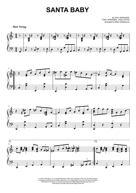 Santa Baby (arr. Mario Stallbaumer)