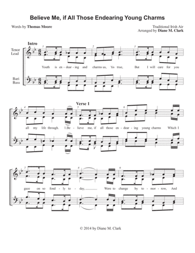 Believe Me, If All Those Endearing Young Charms (CHORAL PRICING) (arr. Diane M. Clark)