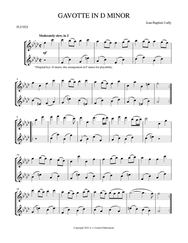 Gavotte in D Minor (arr. Mark Phillips)