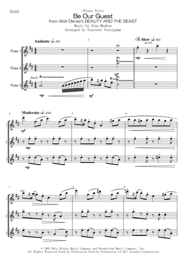 Be Our Guest (arr. Tsuyoshi Yoroiguma)