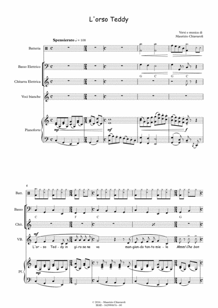 L'orso Teddy (Band version)