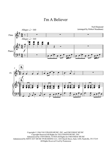I'm A Believer (arr. Robert Steadman)