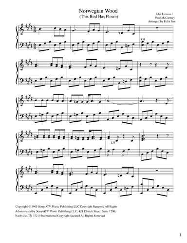 Norwegian Wood (this Bird Has Flown) (arr. Felix Sun)