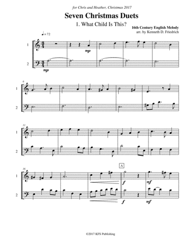 Seven Christmas Duets (arr. Kenneth D. Friedrich)