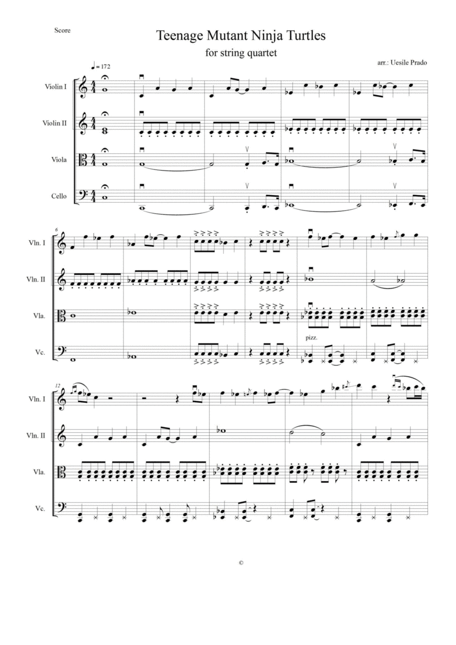 Teenage Mutant Ninja Turtles (arr. Uesile Prado)
