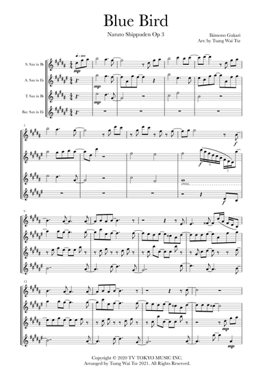 Ikimono Gakari's Blue Bird (arr. Tsang Wai Tsz)