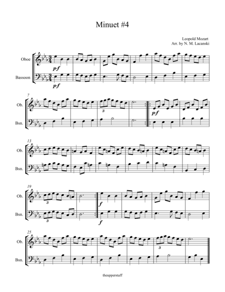 Minuet #4 (arr. Nick Lacanski)