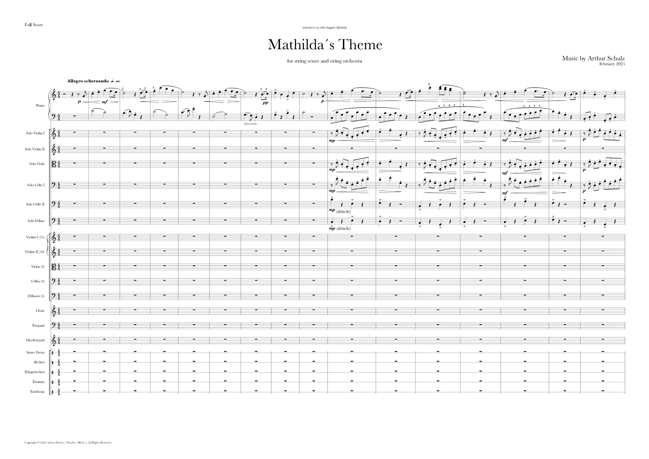 Mathilda´s Theme (Full Score)