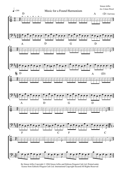 Music For A Found Harmonium (arr. Calum Wood)