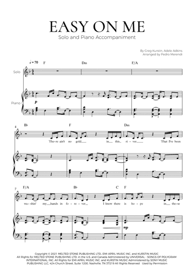 Easy On Me (arr. Pedro Merendi)