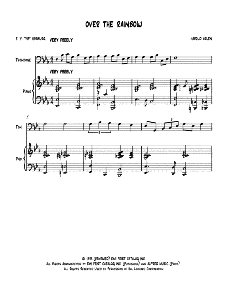 Over The Rainbow (from The Wizard Of Oz) (arr. Nick Lacanski)