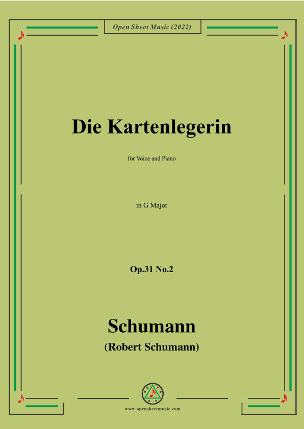 Schumann-Die Kartenlegerin,Op.31 No.2,in G Major (arr. OSM Press)
