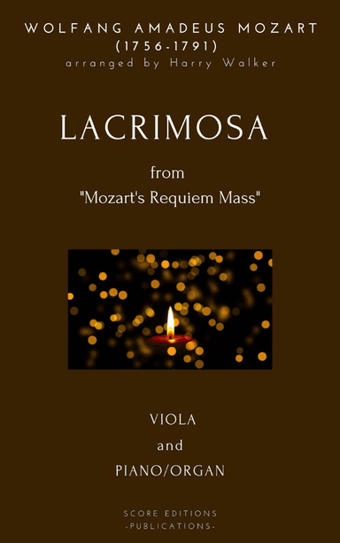 Lacrimosa - Mozart (for Viola  and Piano/Organ) (arr. Harry Walker)