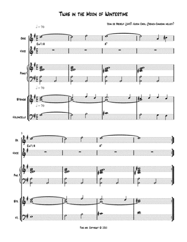 'Twas in the Moon of Wintertime (complete score) (arr. Robert Alan Rife)