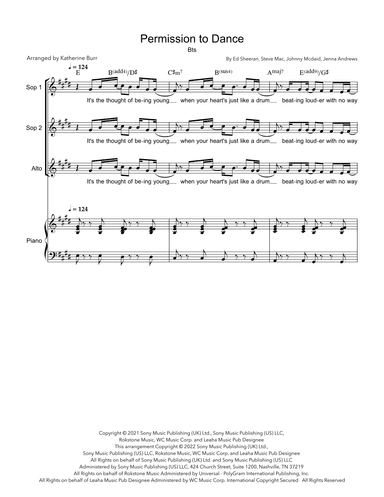Permission To Dance (arr. Katherine Burr)