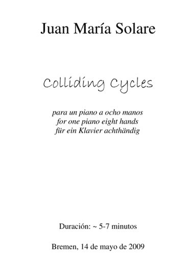 Colliding Cycles [piano 8 hands]