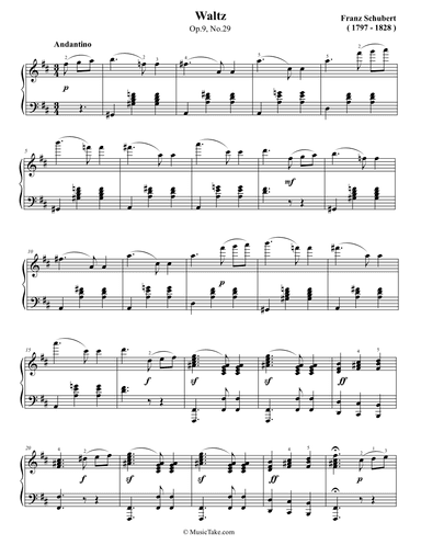 Schubert Waltz in D Major Op.9 No.29 (arr. Ben Choupak)