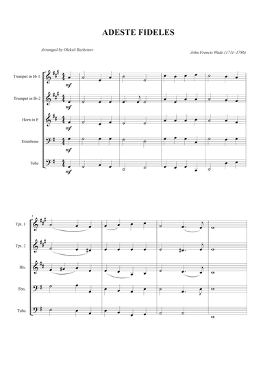 ADESTE FIDELES (arr. Arranged by Oleksii Bazhenov)