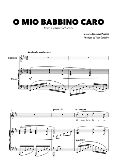 O Mio Babbino Caro (arr. Tiago Cordeiro)