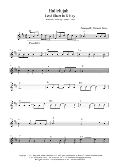 Hallelujah (arr. Miranda Wong)