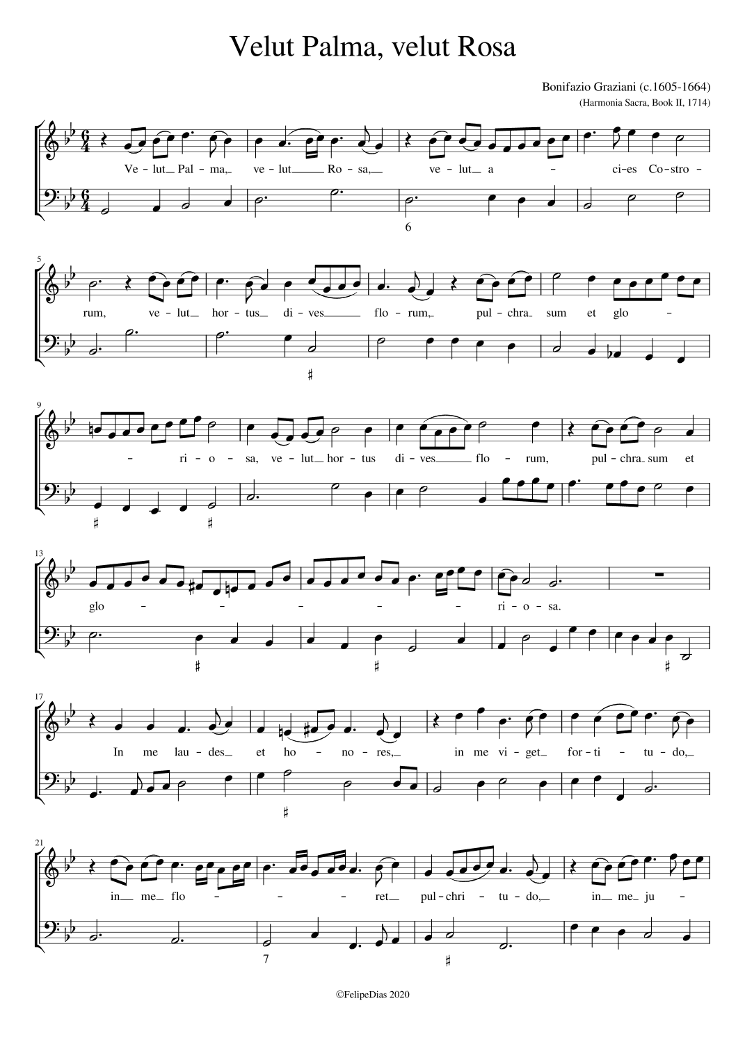 Velut palma velut rosa (arr. Early Music Scores)