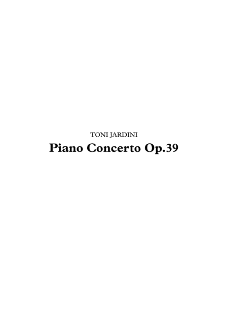Op.39 Piano Concerto in F Sharp Minor