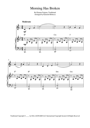 Morning Has Broken (arr. Kaiserin Rebecca)