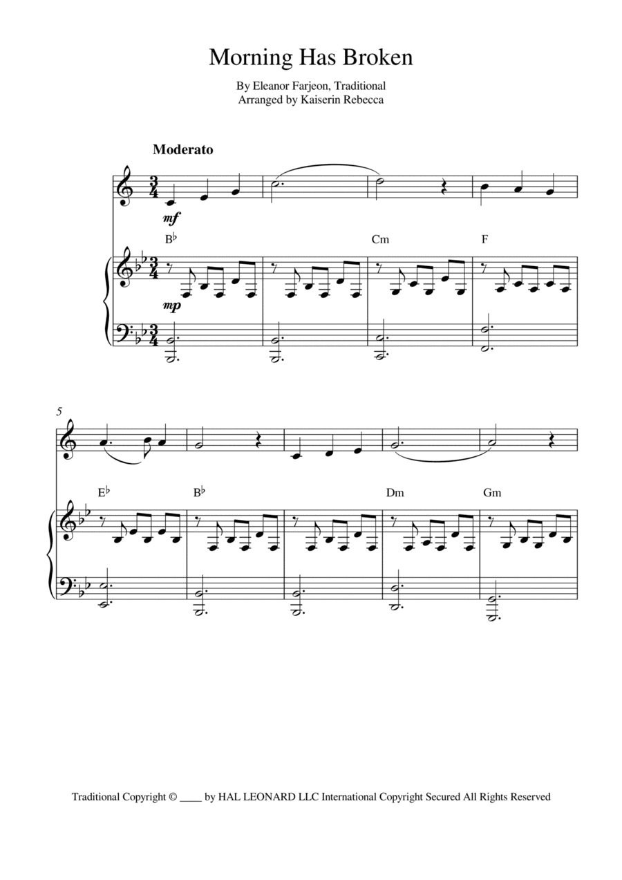 Morning Has Broken (arr. Kaiserin Rebecca)