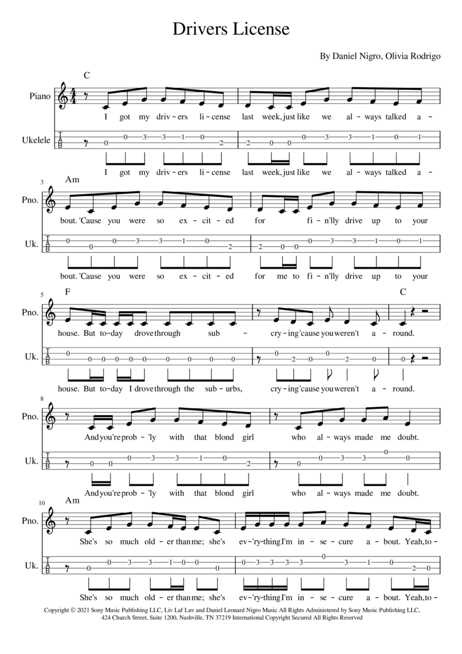 Drivers License (arr. Manuela Cabral)