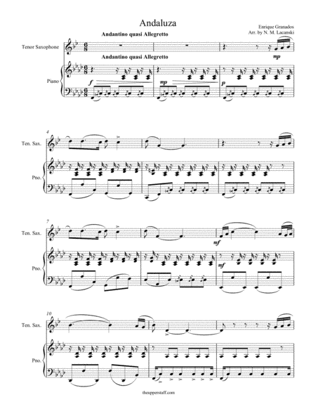 Andaluza (arr. Nick Lacanski)