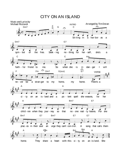 CITY ON AN ISLAND