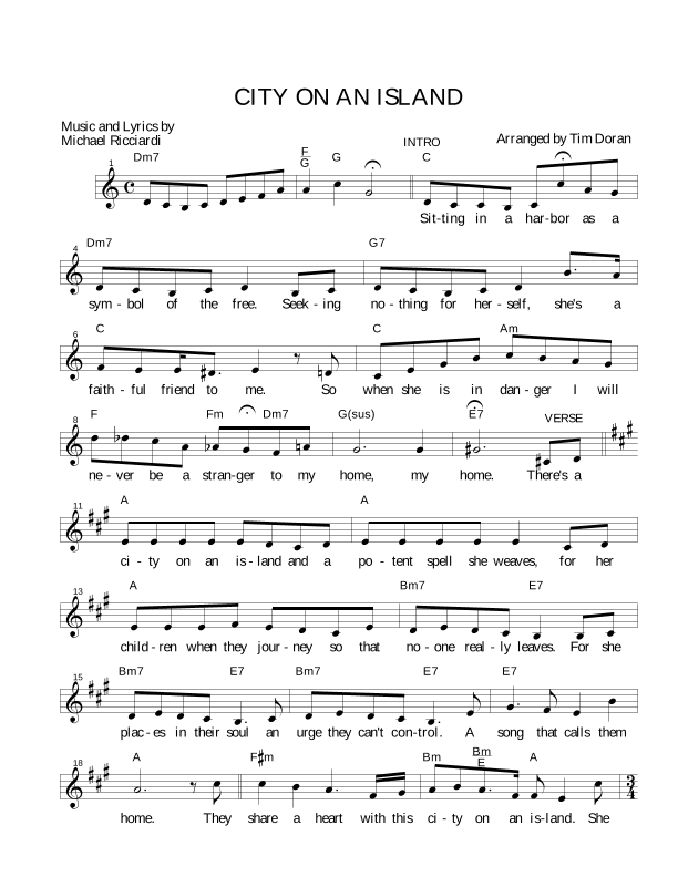 CITY ON AN ISLAND